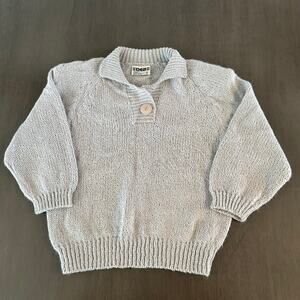 Vintage DEB women’s Gray Knit Sweater Size Small Acrylic Stretch